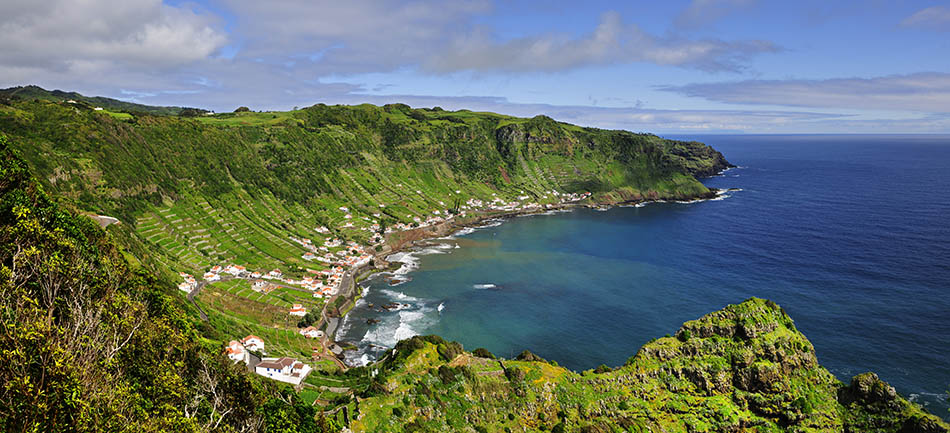 La Bahía de São Lourenço en Santa María, Azores