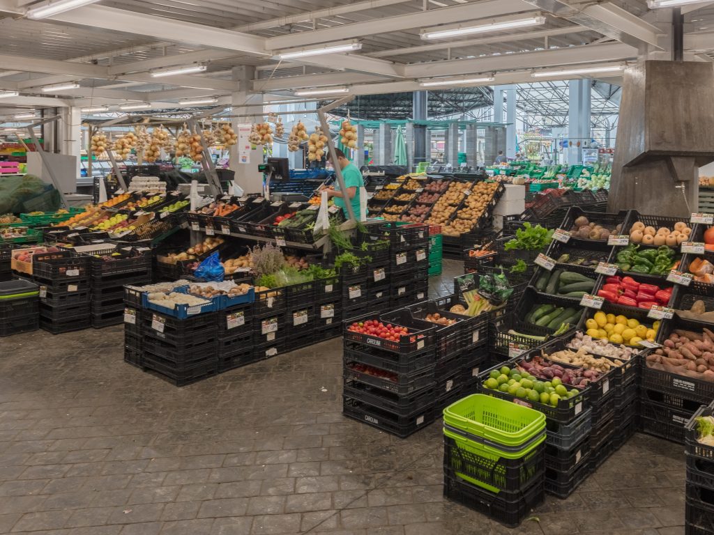 Vista del Mercado Da Graça, uno de los mejores mercados de Sao Miguel