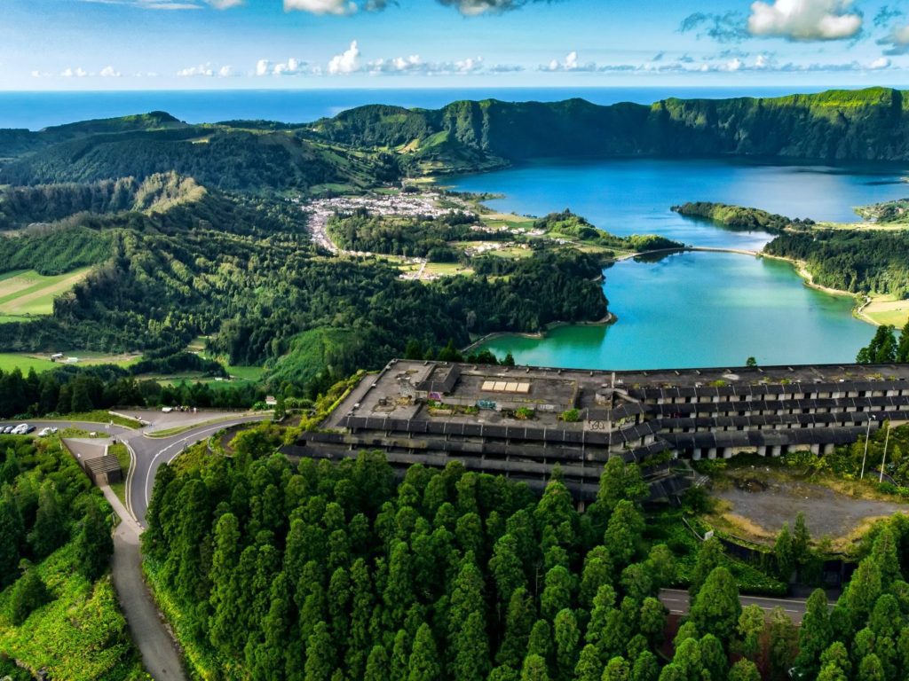 Vista del Mirador do Rei en Sao Miguel, uno de los mejores de la isla